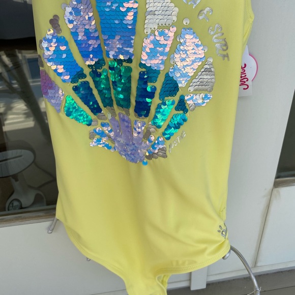 New Gymboree Shell Sequins Swimsuit - Picture 4 of 10